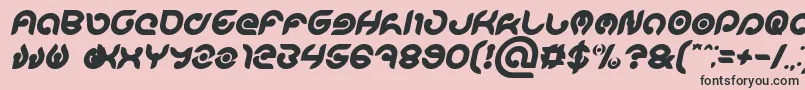 KIOSHIMA Bold Italic Font – Black Fonts on Pink Background