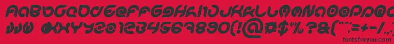 KIOSHIMA Bold Italic Font – Black Fonts on Red Background