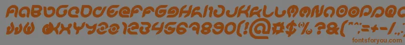 KIOSHIMA Bold Italic Font – Brown Fonts on Gray Background