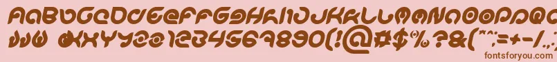 fuente KIOSHIMA Bold Italic – Fuentes Marrones Sobre Fondo Rosa