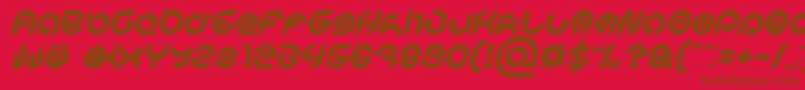 KIOSHIMA Bold Italic Font – Brown Fonts on Red Background