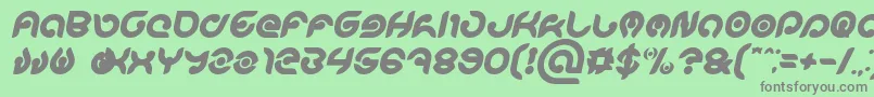 KIOSHIMA Bold Italic Font – Gray Fonts on Green Background