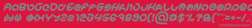 Fonte KIOSHIMA Bold Italic – fontes cinzas em um fundo vermelho