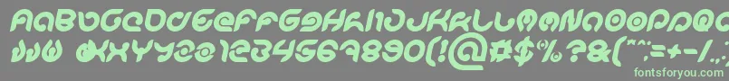 KIOSHIMA Bold Italic Font – Green Fonts on Gray Background