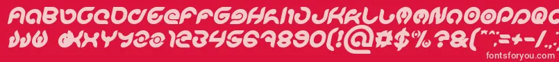 fuente KIOSHIMA Bold Italic – Fuentes Rosadas Sobre Fondo Rojo