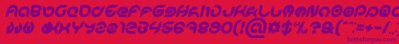 KIOSHIMA Bold Italic Font – Purple Fonts on Red Background