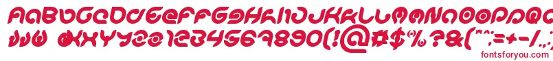 Czcionka KIOSHIMA Bold Italic – czerwone czcionki