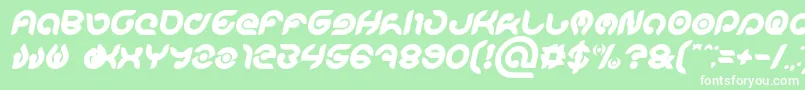 KIOSHIMA Bold Italic Font – White Fonts on Green Background