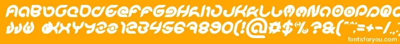 KIOSHIMA Bold Italic Font – White Fonts on Orange Background