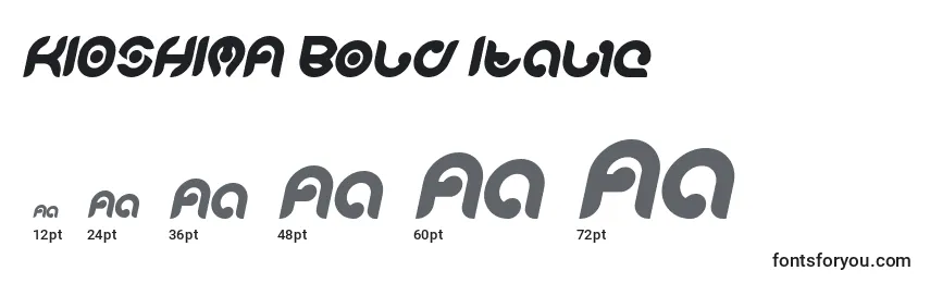 Größen der Schriftart KIOSHIMA Bold Italic