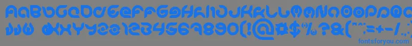 KIOSHIMA Bold Font – Blue Fonts on Gray Background