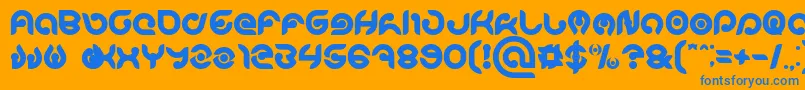 KIOSHIMA Bold Font – Blue Fonts on Orange Background