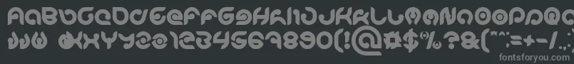 フォントKIOSHIMA Bold – 黒い背景に灰色の文字