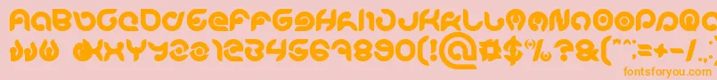 KIOSHIMA Bold Font – Orange Fonts on Pink Background