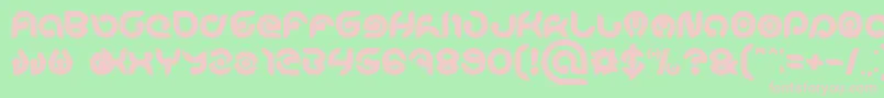 KIOSHIMA Bold Font – Pink Fonts on Green Background