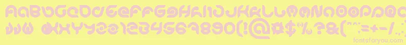 KIOSHIMA Bold Font – Pink Fonts on Yellow Background