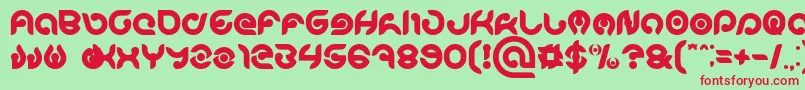 KIOSHIMA Bold Font – Red Fonts on Green Background