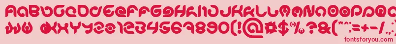 KIOSHIMA Bold-fontti – punaiset fontit vaaleanpunaisella taustalla
