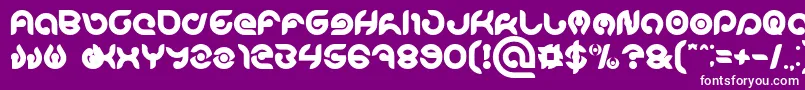 フォントKIOSHIMA Bold – 紫の背景に白い文字