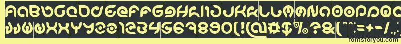 KIOSHIMA Inverse Font – Black Fonts on Yellow Background