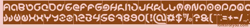 KIOSHIMA Inverse Font – Brown Fonts on Pink Background