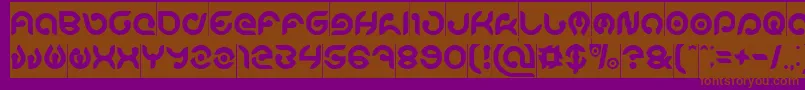 KIOSHIMA Inverse Font – Brown Fonts on Purple Background