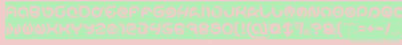 Fonte KIOSHIMA Inverse – fontes verdes em um fundo rosa