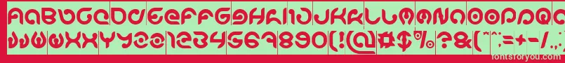 KIOSHIMA Inverse Font – Green Fonts on Red Background