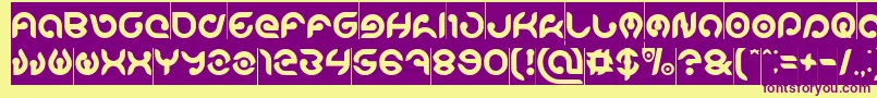 KIOSHIMA Inverse Font – Purple Fonts on Yellow Background