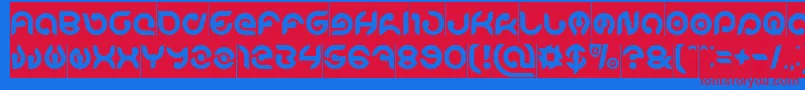 KIOSHIMA Inverse Font – Red Fonts on Blue Background