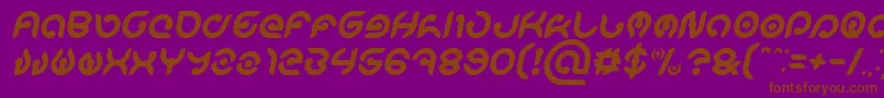 Fonte KIOSHIMA Italic – fontes marrons em um fundo roxo