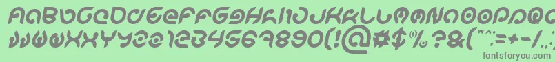 Fonte KIOSHIMA Italic – fontes cinzas em um fundo verde