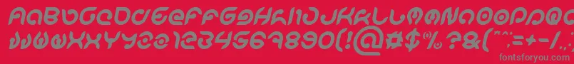 KIOSHIMA Italic Font – Gray Fonts on Red Background