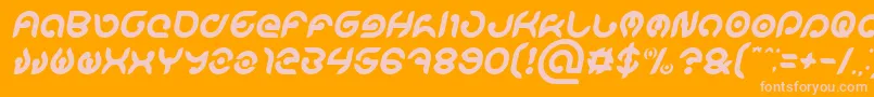 fuente KIOSHIMA Italic – Fuentes Rosadas Sobre Fondo Naranja