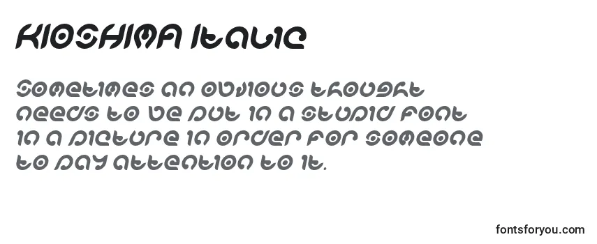 Шрифт KIOSHIMA Italic