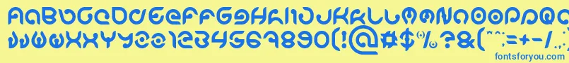 KIOSHIMA Light Font – Blue Fonts on Yellow Background