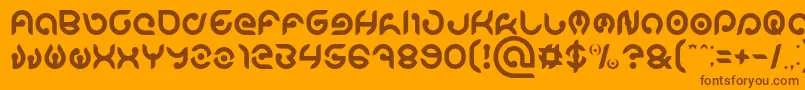 KIOSHIMA Light Font – Brown Fonts on Orange Background