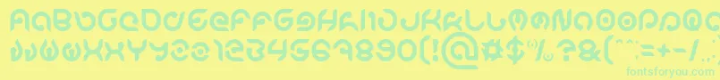 KIOSHIMA Light Font – Green Fonts on Yellow Background