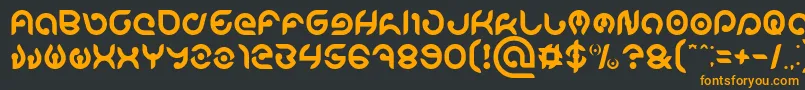 フォントKIOSHIMA Light – 黒い背景にオレンジの文字