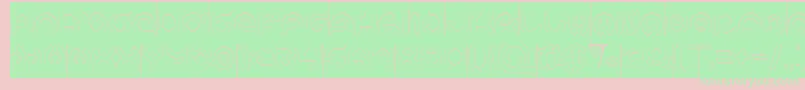 KIOSHIMA Outlined Inverse Font – Green Fonts on Pink Background