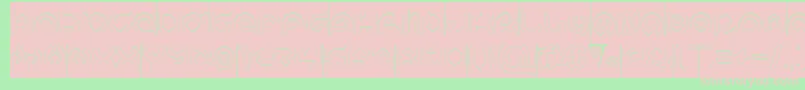 Fonte KIOSHIMA Outlined Inverse – fontes rosa em um fundo verde