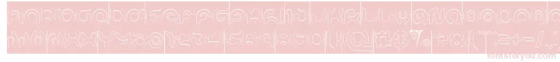 フォントKIOSHIMA Outlined Inverse – 白い背景にピンクのフォント