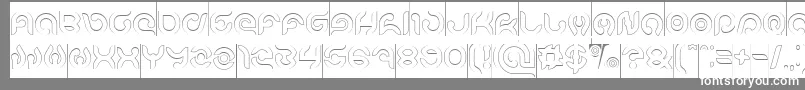 KIOSHIMA Outlined Inverse Font – White Fonts on Gray Background