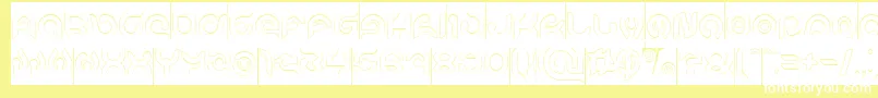 KIOSHIMA Outlined Inverse Font – White Fonts on Yellow Background