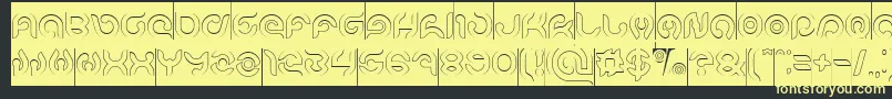 KIOSHIMA Outlined Inverse Font – Yellow Fonts on Black Background