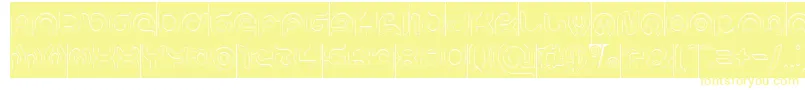 Czcionka KIOSHIMA Outlined Inverse – żółte czcionki