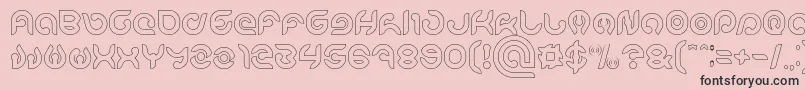 KIOSHIMA Outlined Font – Black Fonts on Pink Background