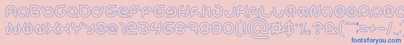 KIOSHIMA Outlined Font – Blue Fonts on Pink Background