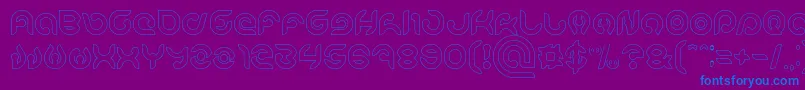 KIOSHIMA Outlined Font – Blue Fonts on Purple Background