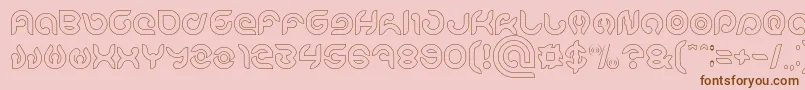 KIOSHIMA Outlined Font – Brown Fonts on Pink Background